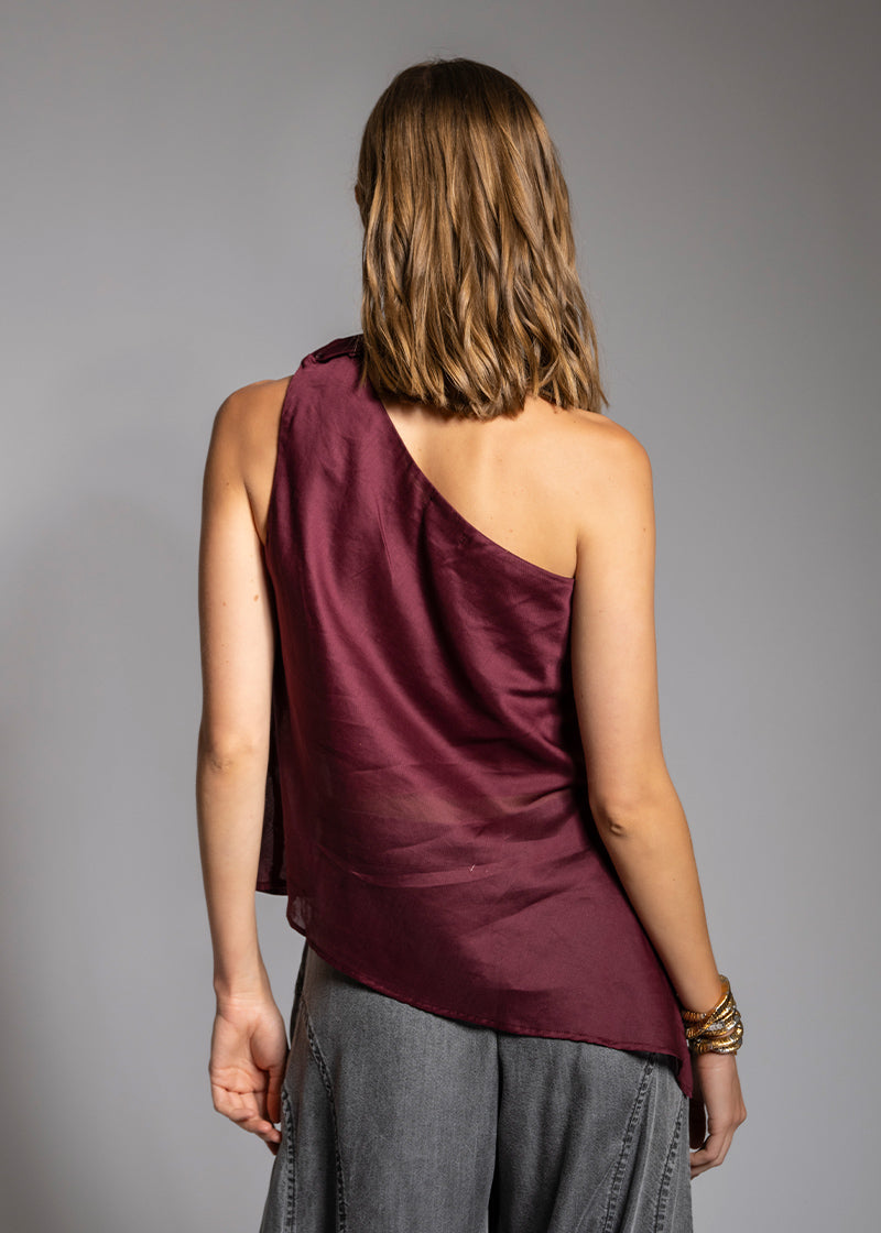 BLUSA ADRAGA burdeo