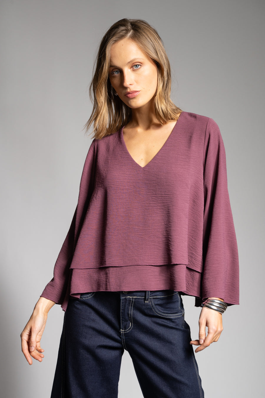 BLUSA ADRIANA burdeo