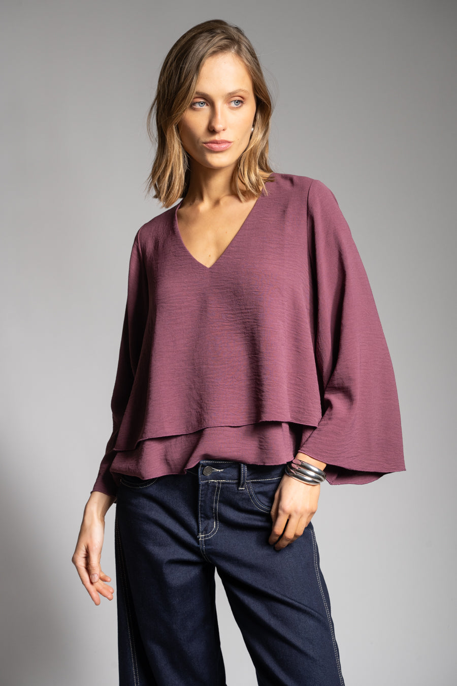 BLUSA ADRIANA burdeo