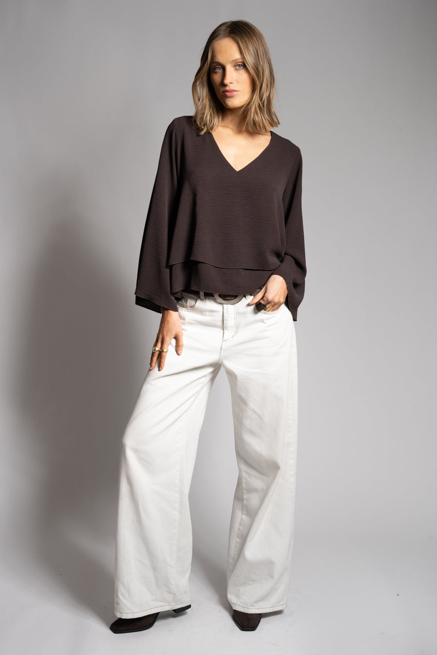 BLUSA ADRIANA café