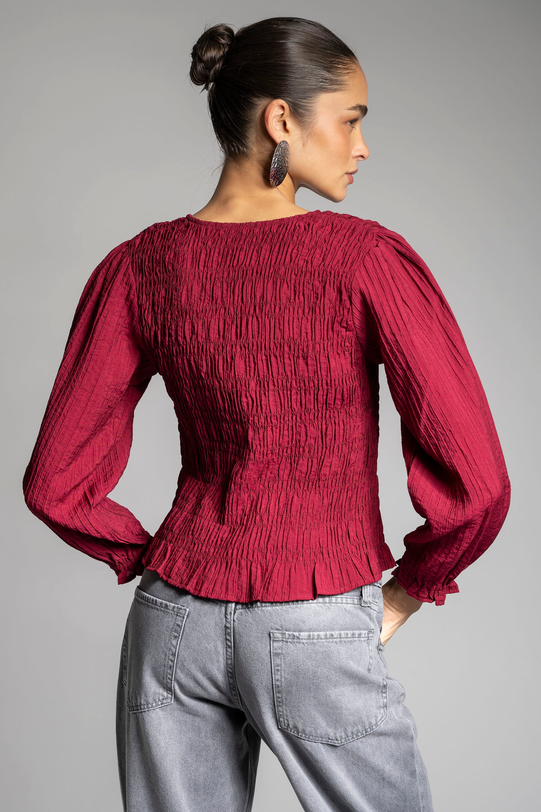 BLUSA VALENTINA burdeo