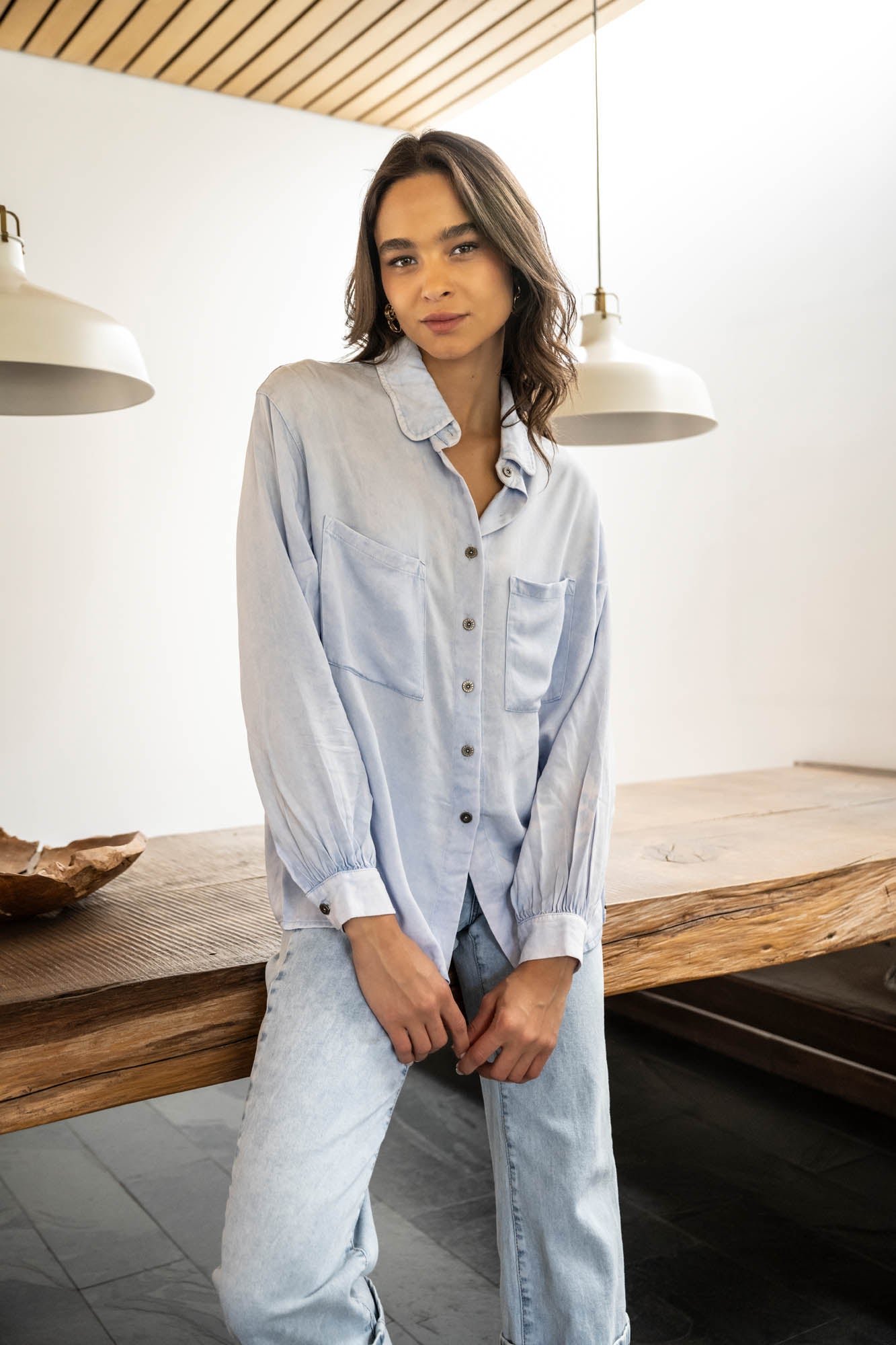 BLUSA MELI celeste