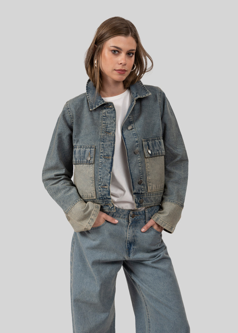 CHAQUETA GRACIA celeste