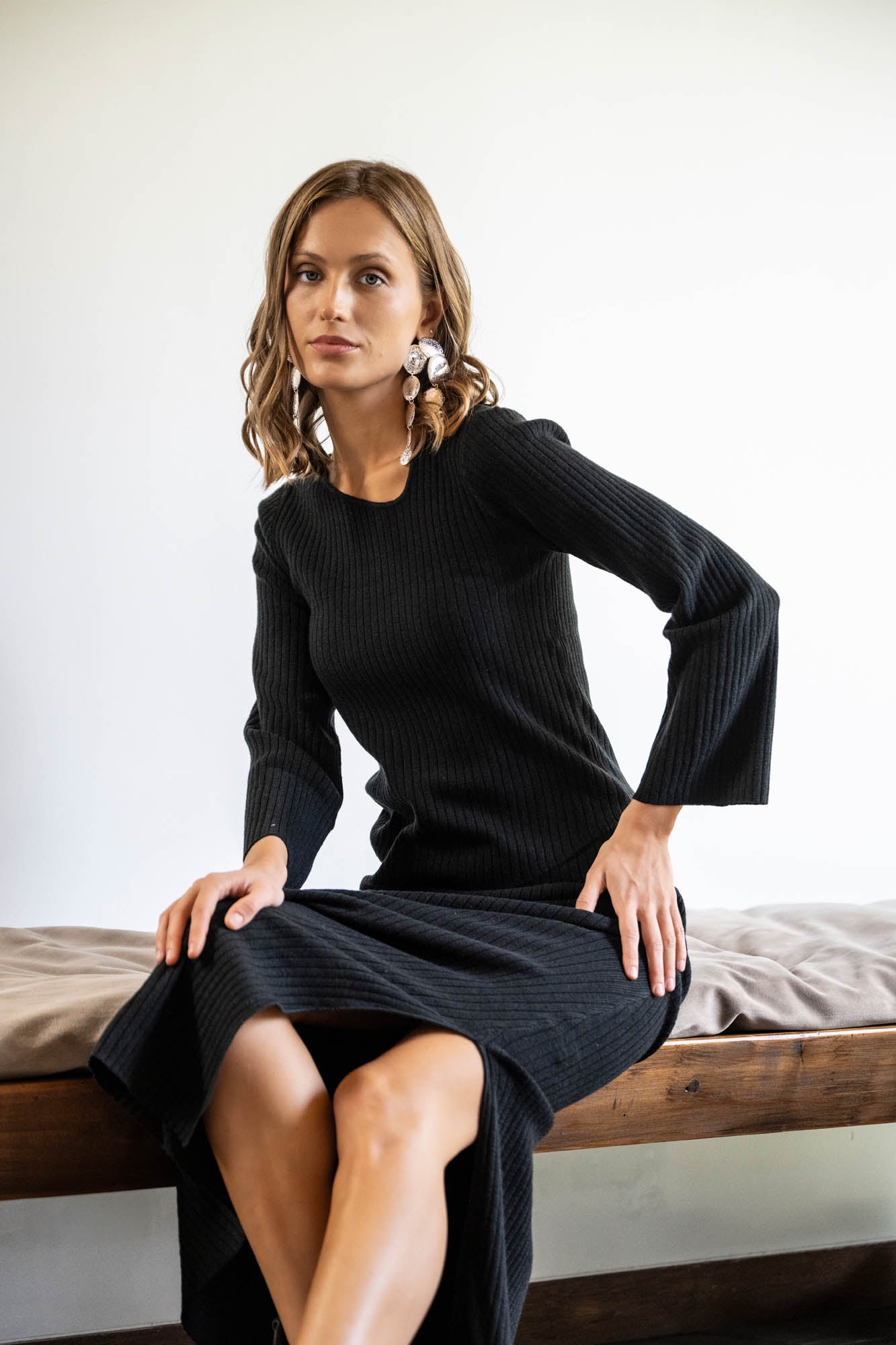 POLERA TEJIDA ALEXIA negro