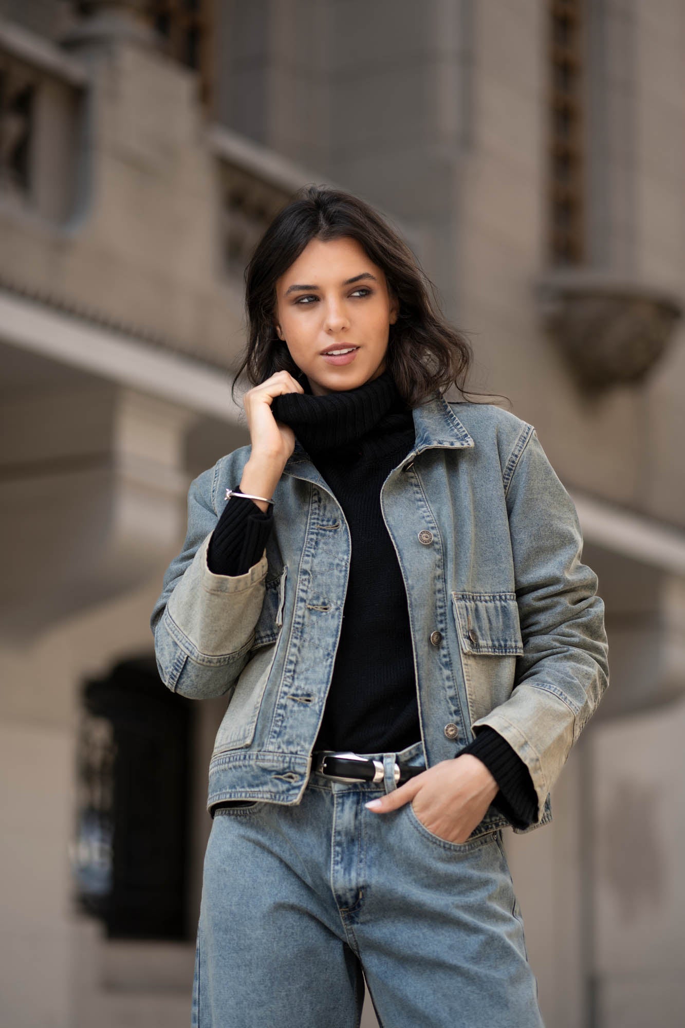 CHAQUETA GRACIA celeste