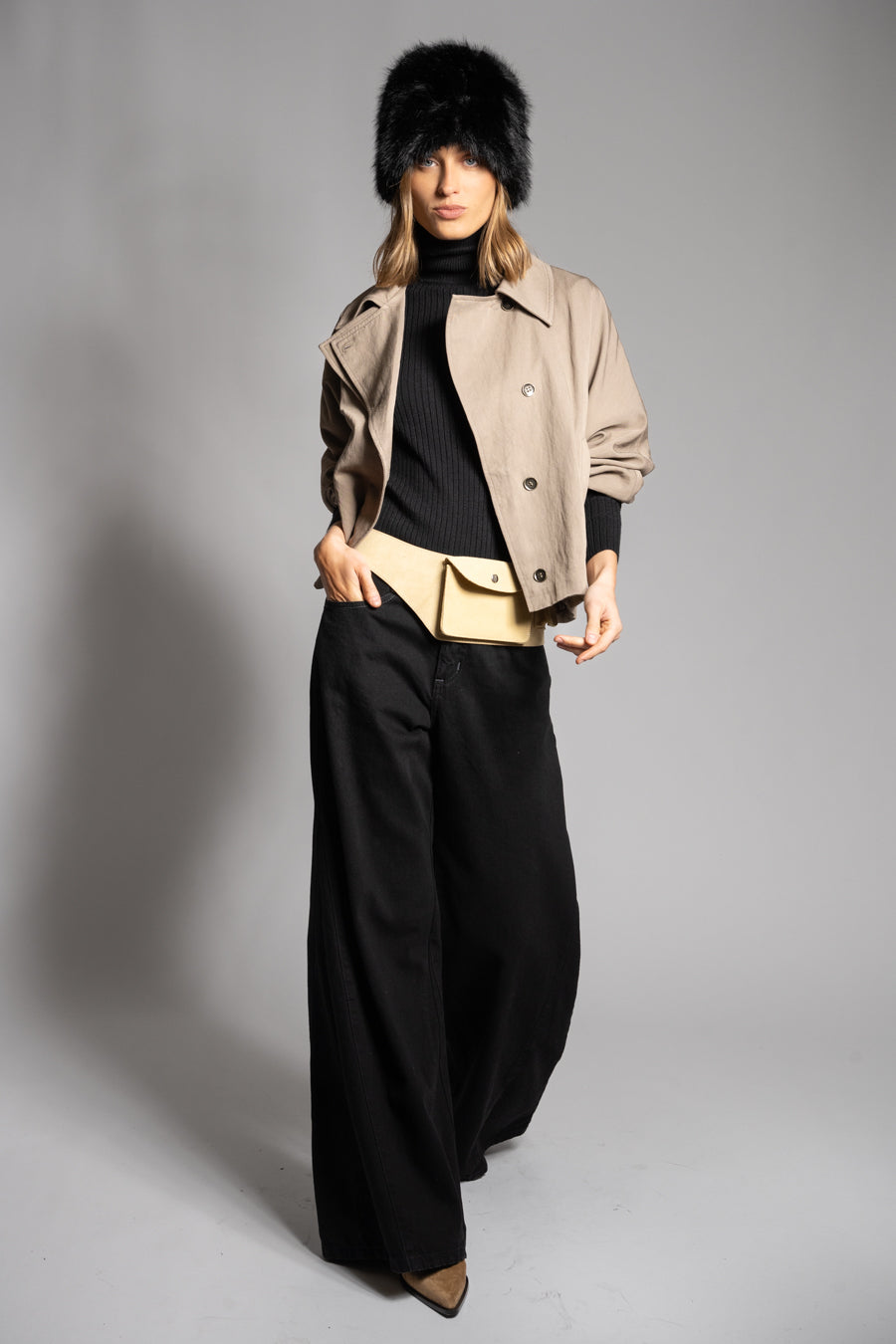 JEANS PALAZZO TIRO ALTO BERNARDA negro