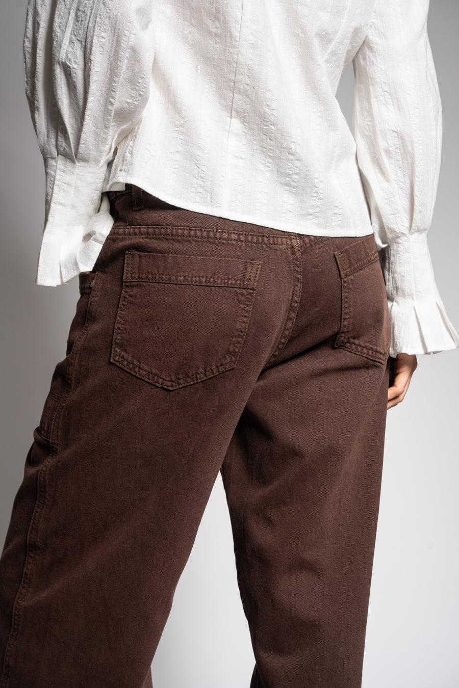 JEANS WIDE LEG TIRO ALTO TALI chocolate