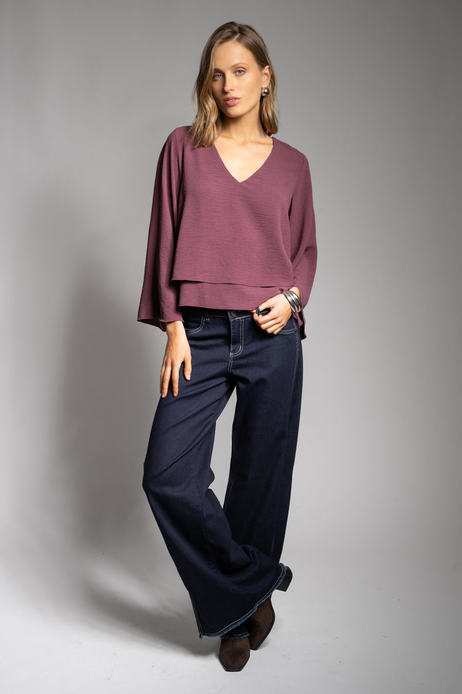 JEANS PALAZZO TIRO MEDIO ANNA azul R