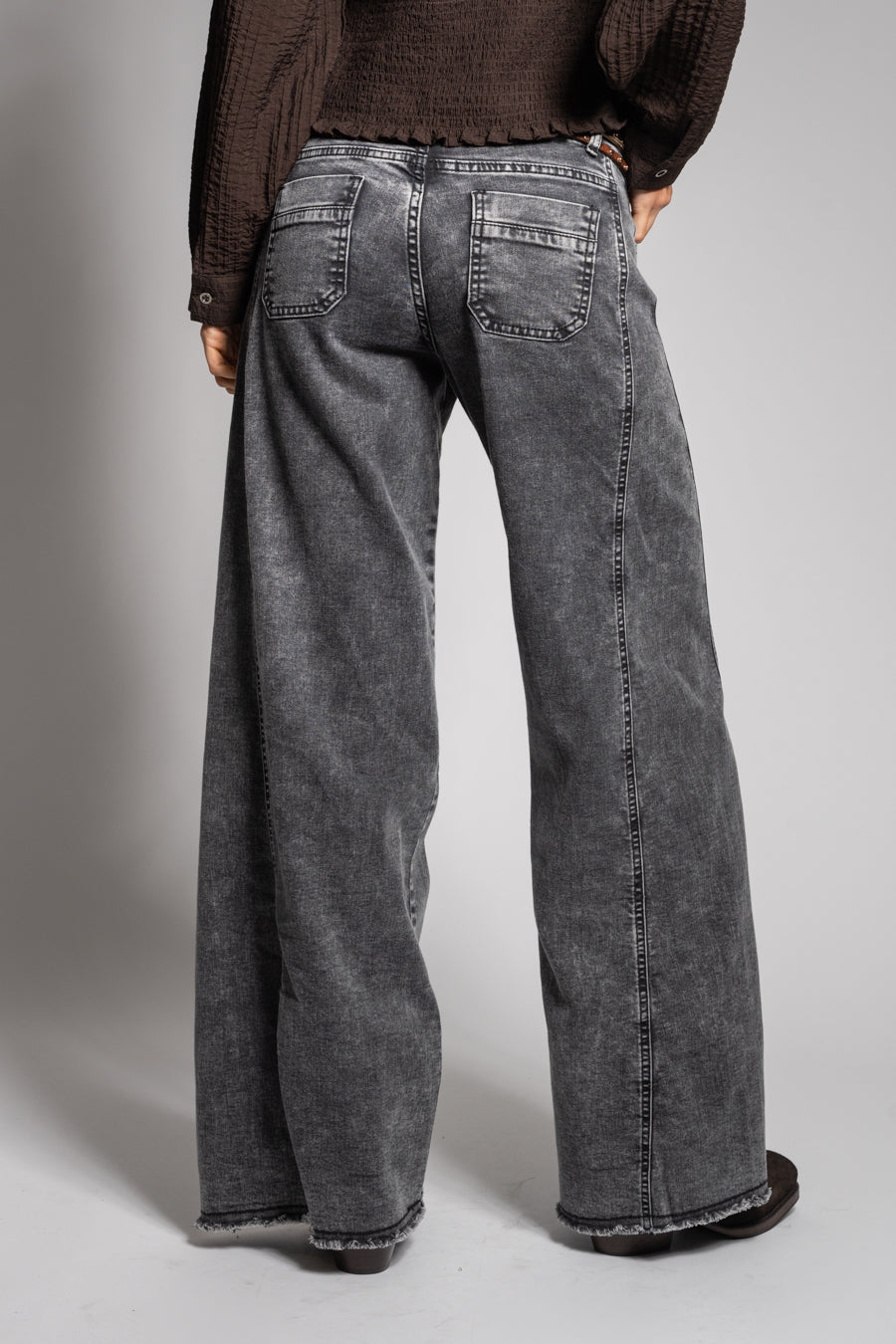 JEANS PALAZZO TIRO MEDIO ANNA gris gravillado