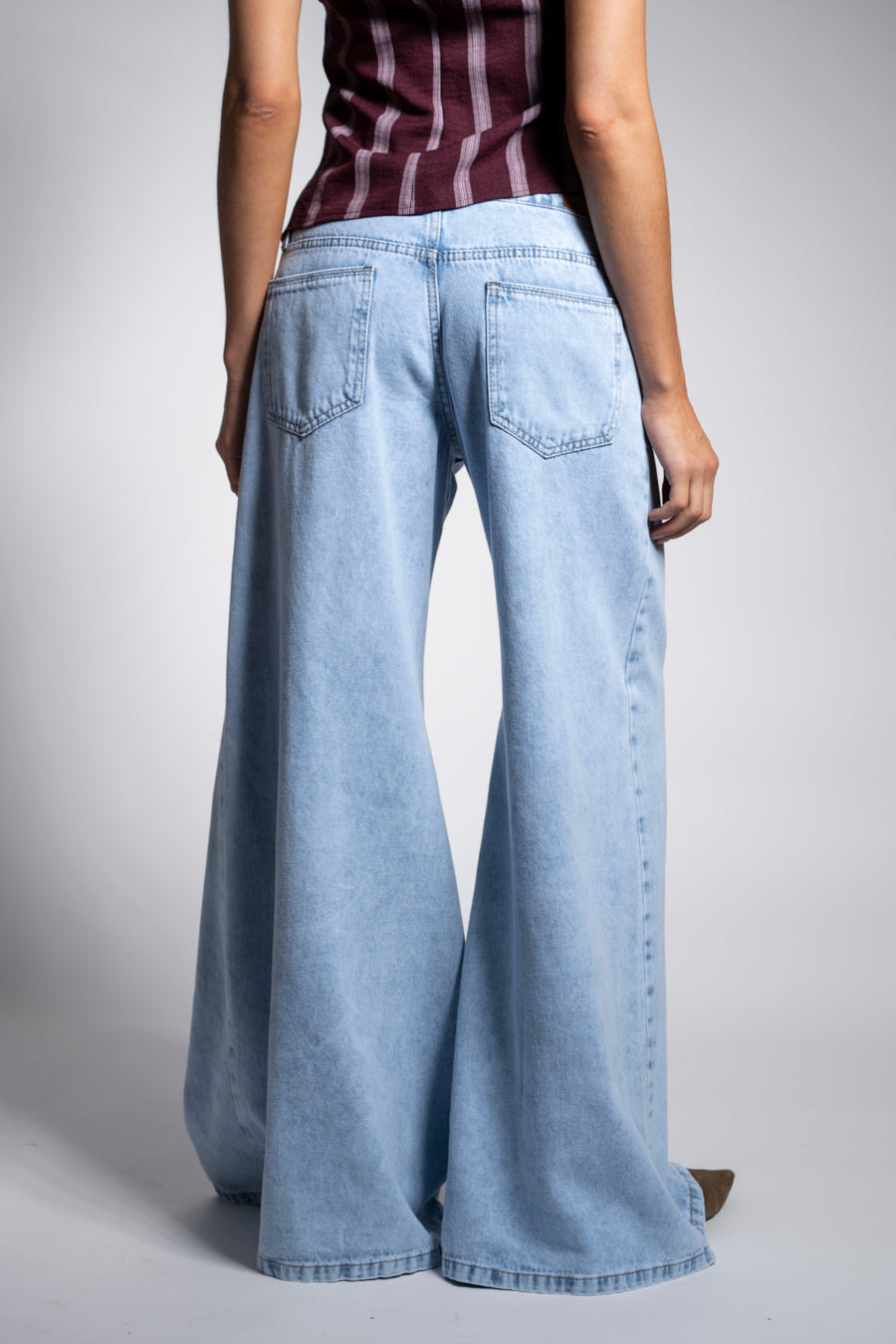 JEANS PALAZZO TIRO MEDIO ARIANNA I celeste