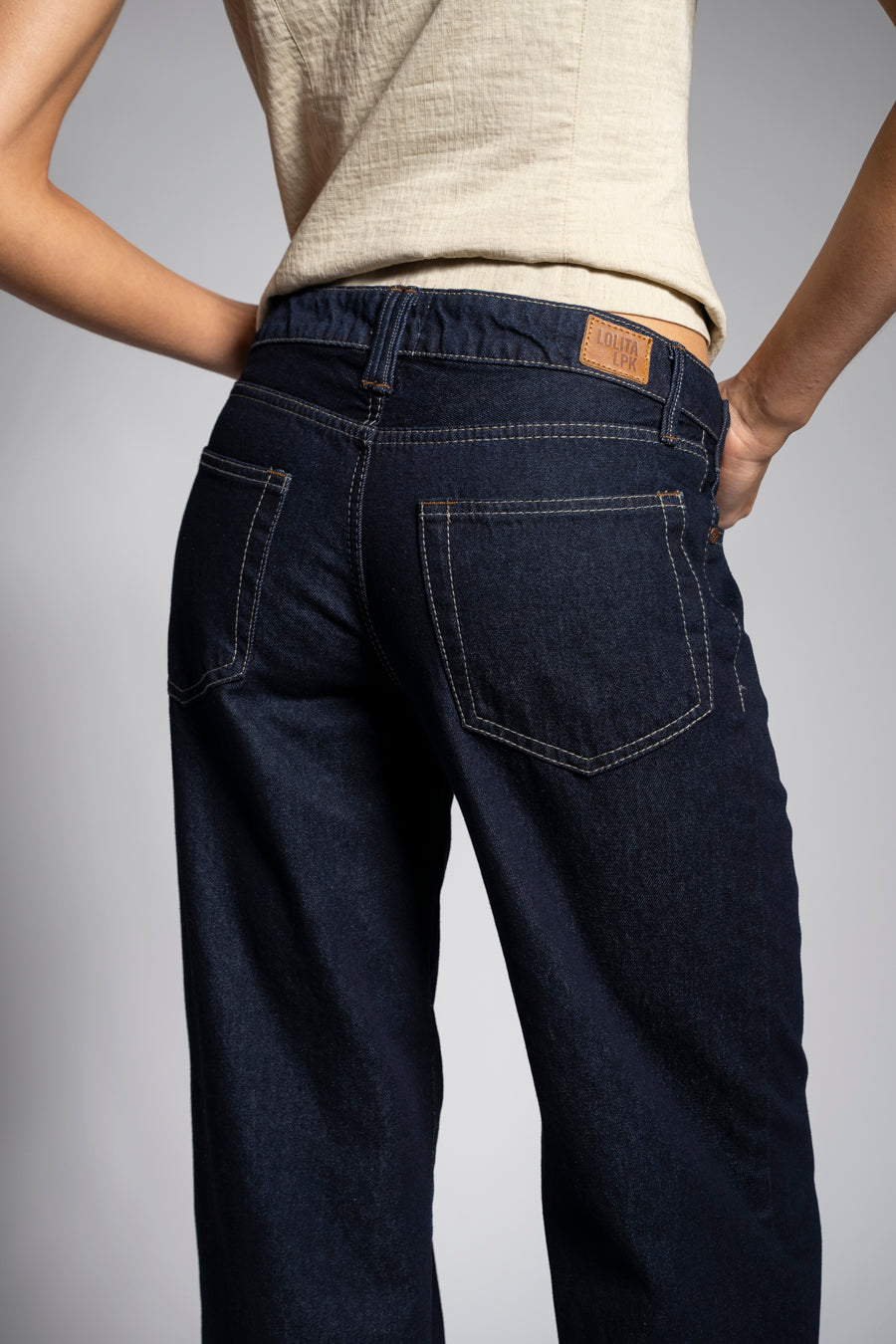 JEANS MUJER RECTO IRENE TIRO BAJO azul r