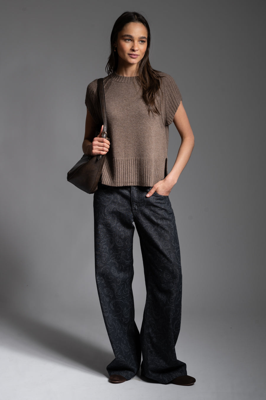 JEANS JOSEFA WIDE LEG TIRO BAJO marengo