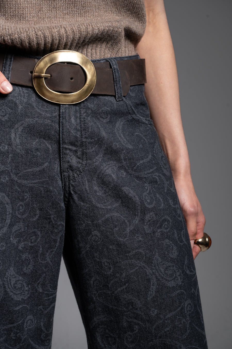 JEANS JOSEFA WIDE LEG TIRO BAJO marengo