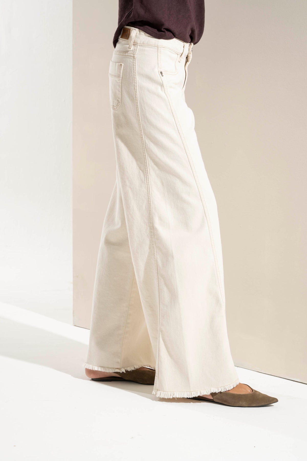 JEANS MUJER PALAZZO TIRO MEDIO ANNA crudo