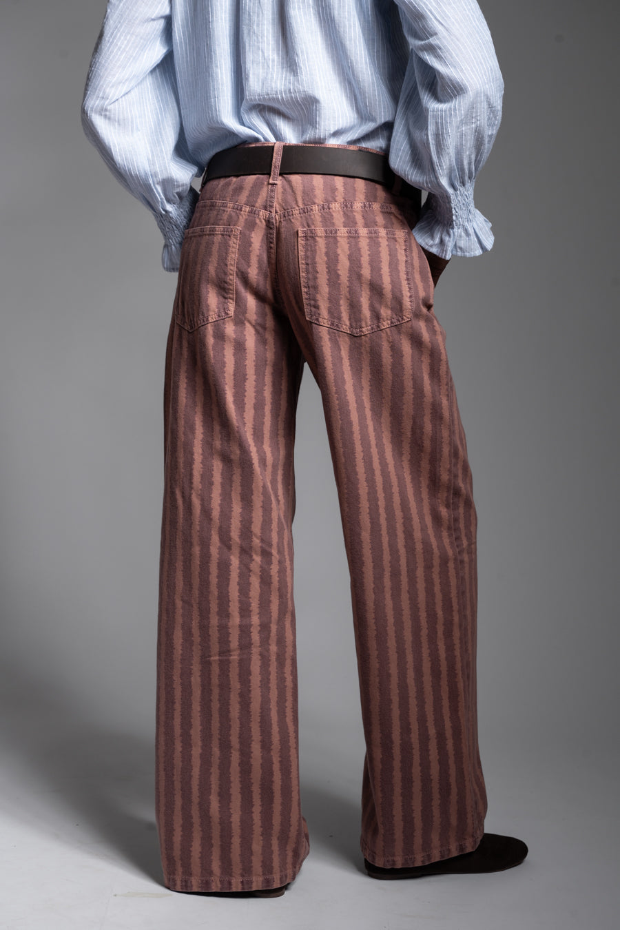 JEANS JOSEFA WID LEG TIRO BAJO burdeo