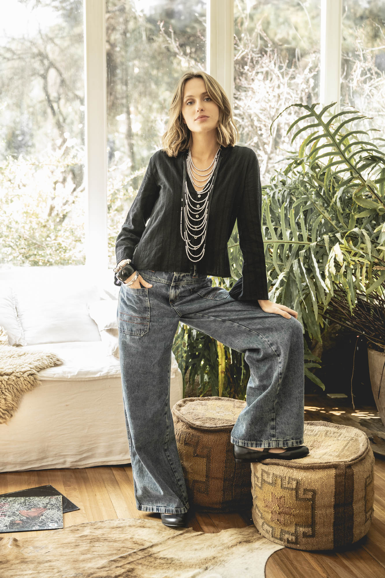 JEANS TALI Wide Leg celeste
