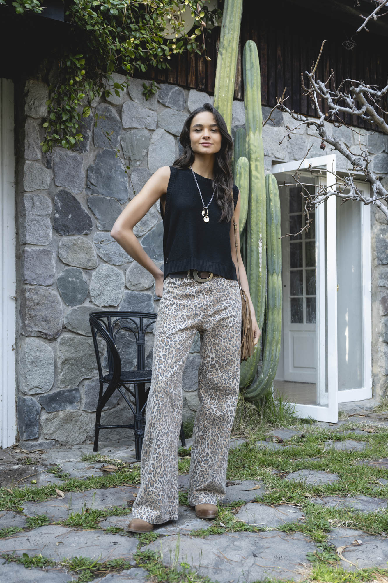 JEANS ADARA animal print