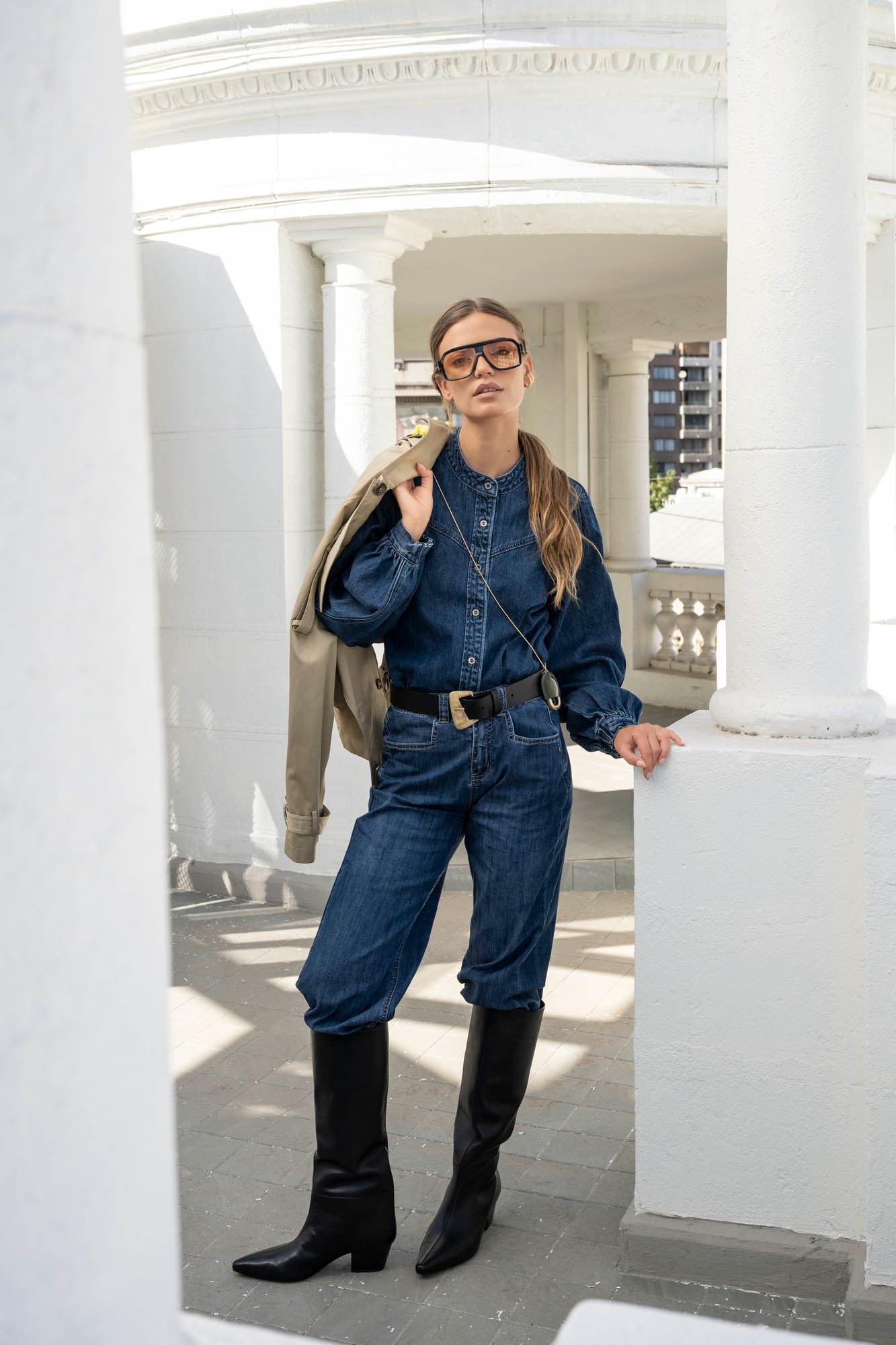 JEANS RECTO TIRO MEDIO OLIMPIA azul