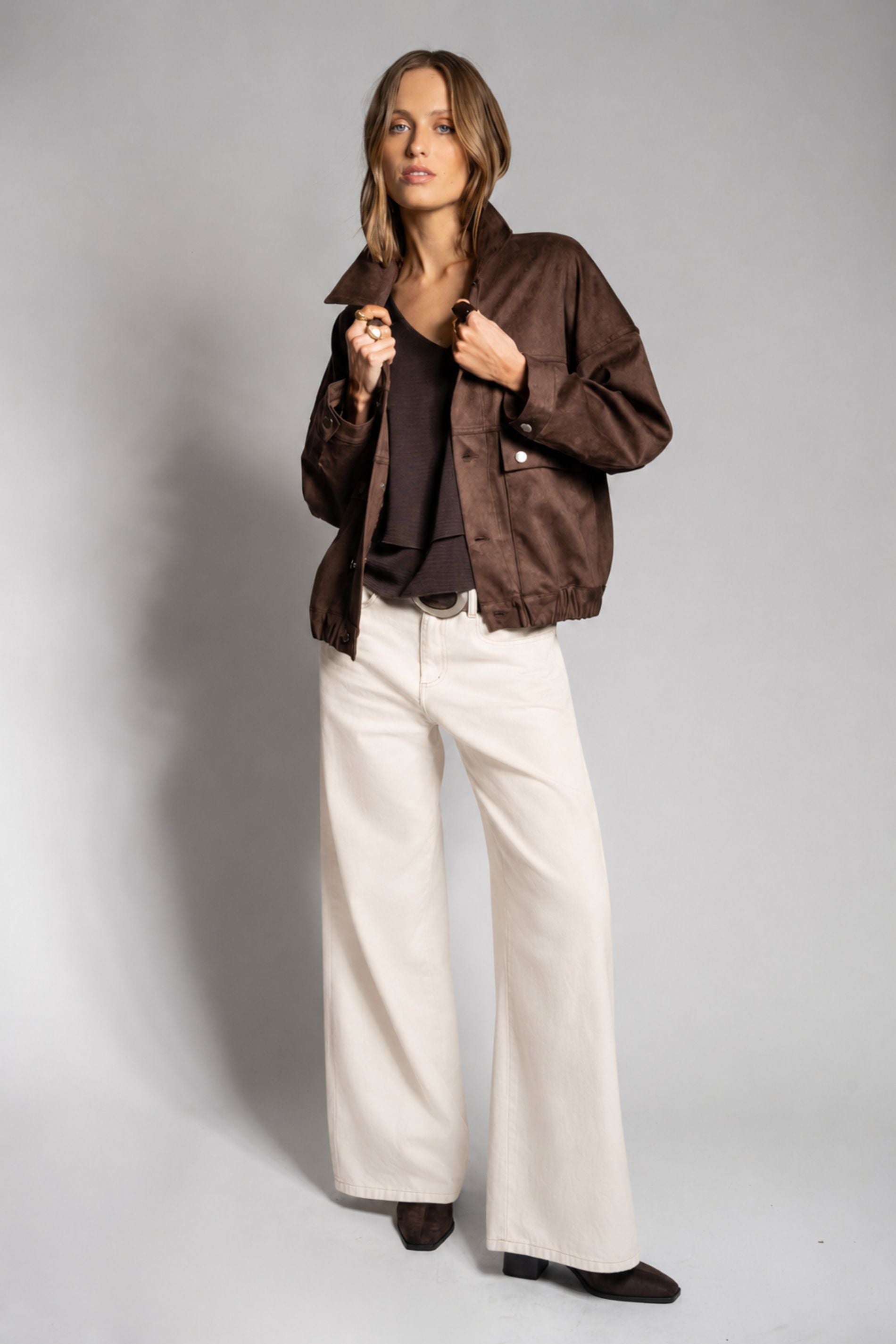 JEANS WIDE LEG TIRO ALTO JOSEFA crudo