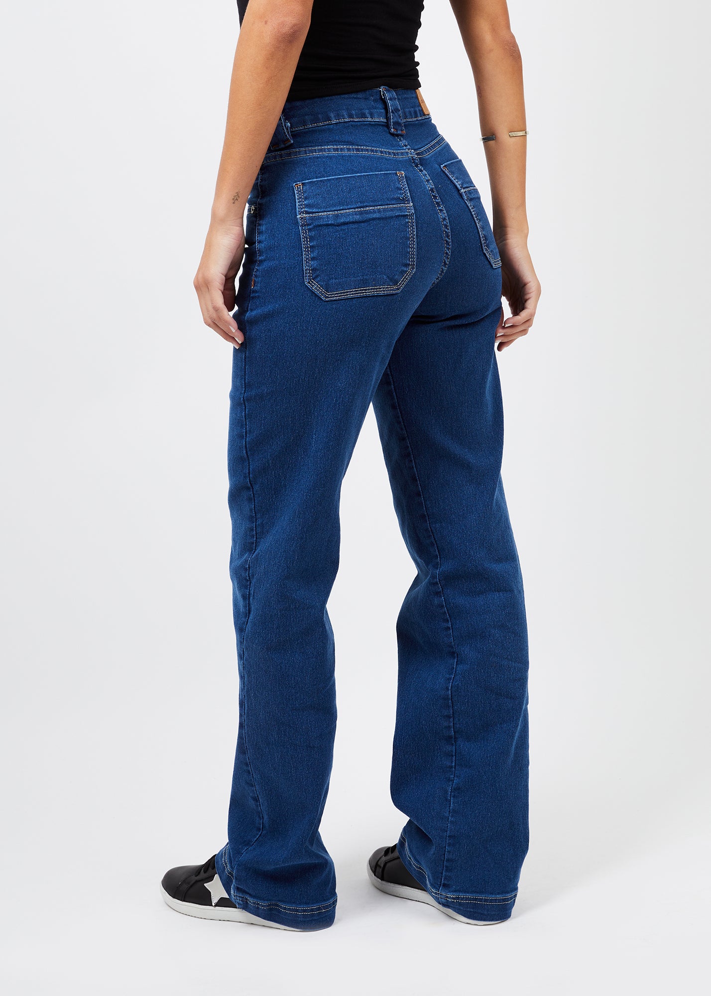 JEANS RECTO TIRO MEDIO AMELIA azul