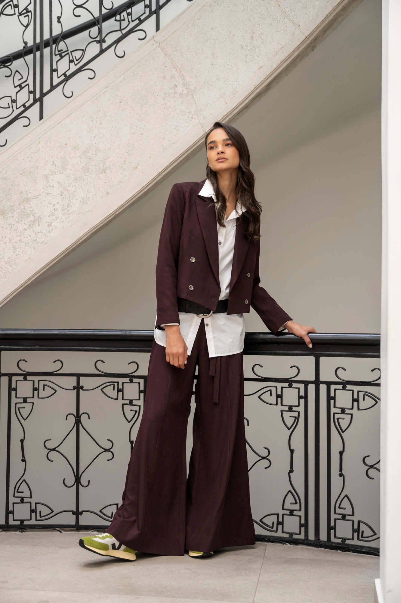 PANTALÓN LIN burdeo