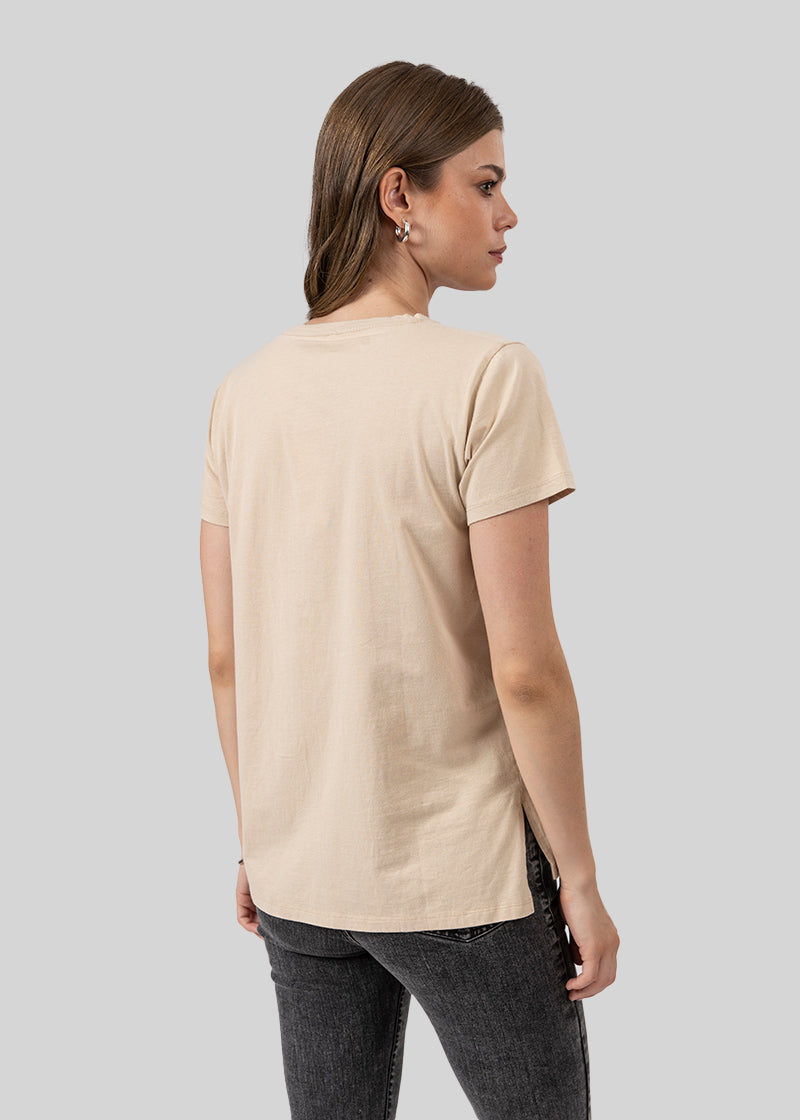 POLERA LOVE beige