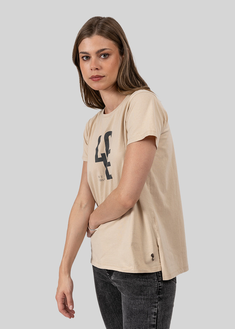 POLERA LOVE beige