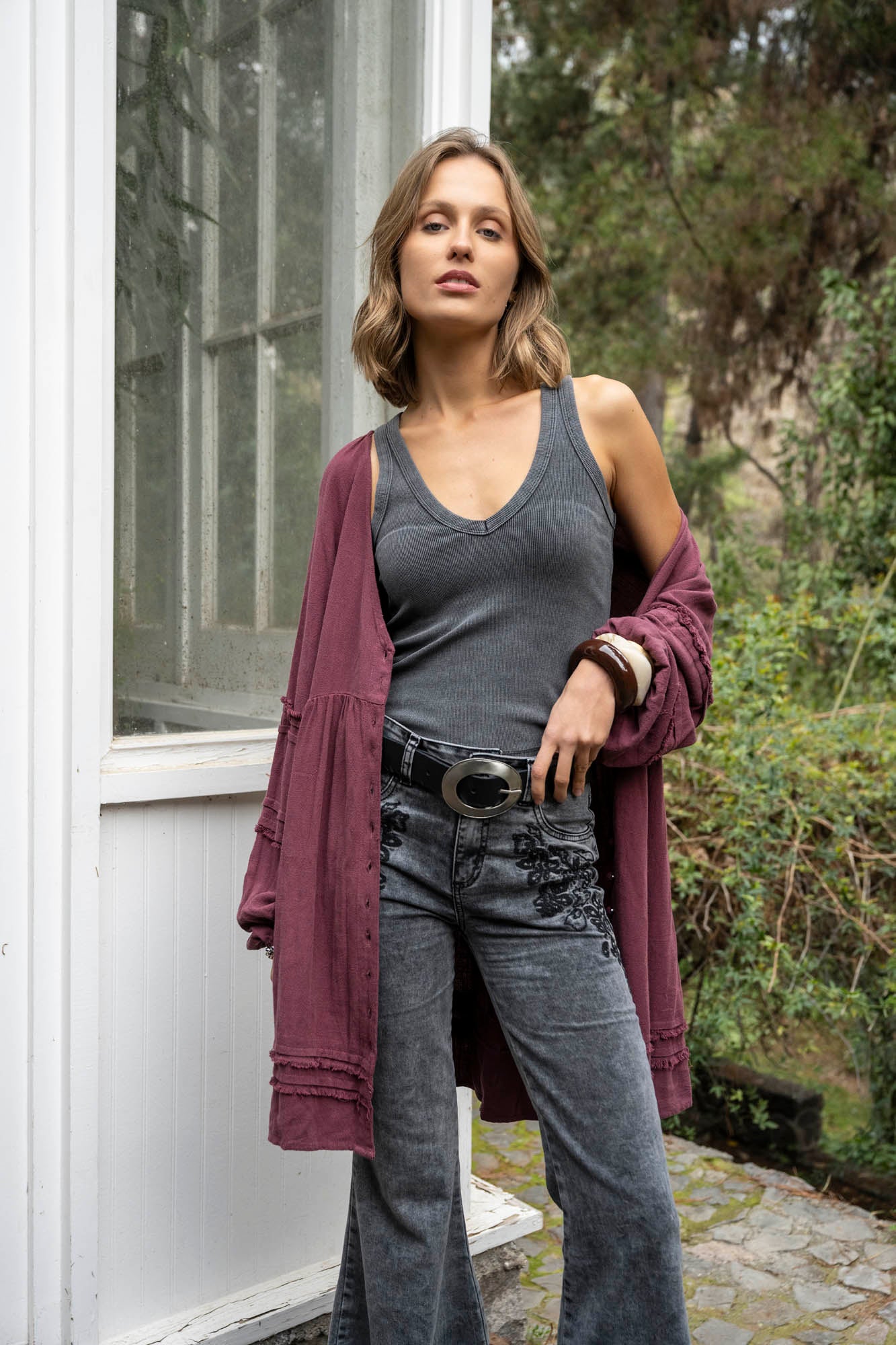 POLERA MARU V grafito