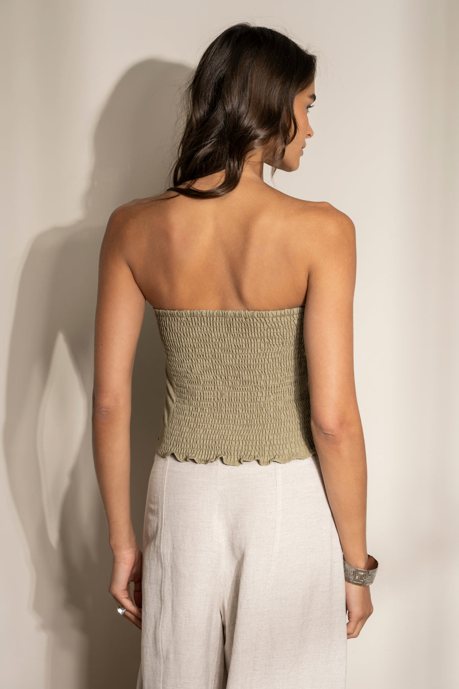 STRAPLESS DELFINA verde