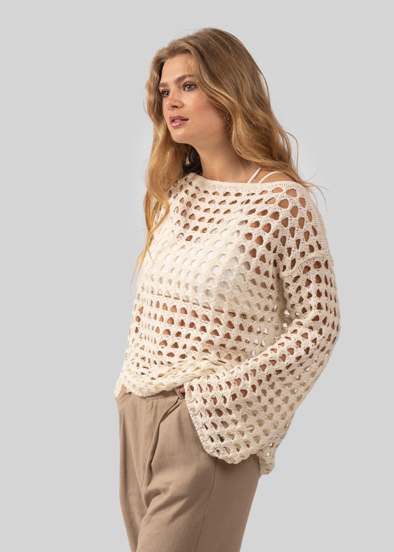 CHALECO PAZ calado crudo