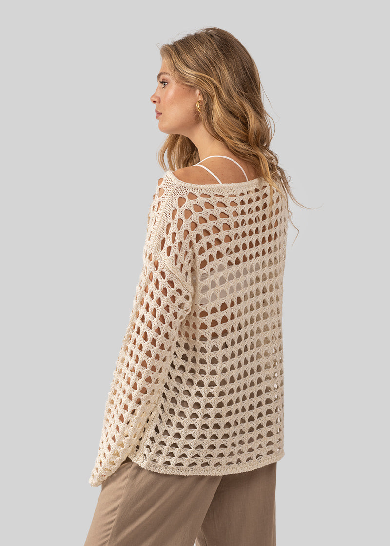 CHALECO PAZ calado crudo