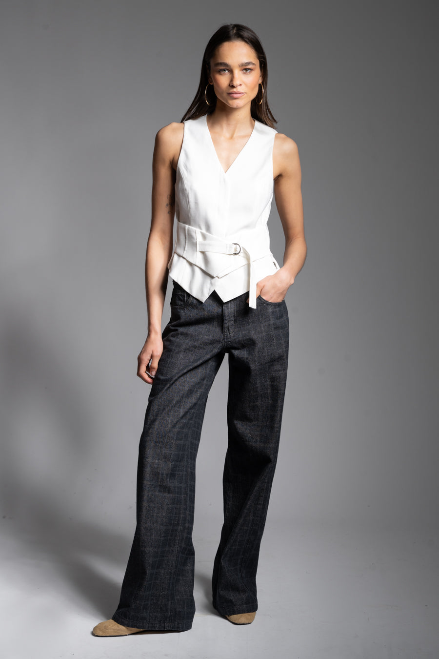 VEST CLEMENTINE blanco