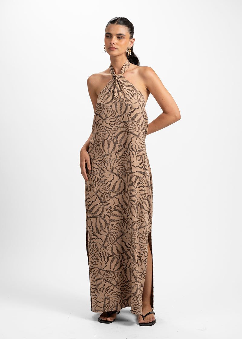 VESTIDO MARGA Lino beige