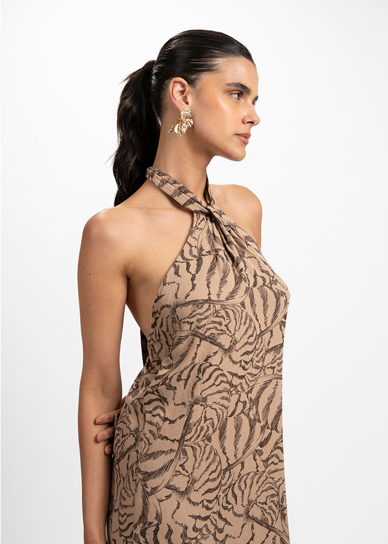 VESTIDO MARGA Lino beige