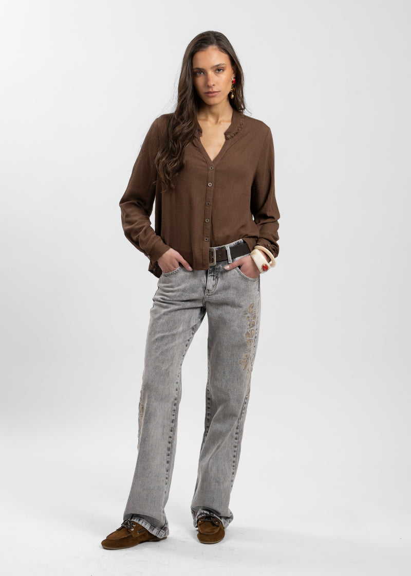 BLUSA ELENA café