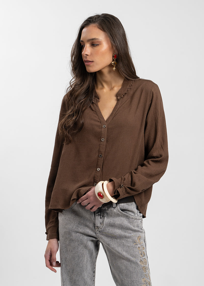 BLUSA ELENA café