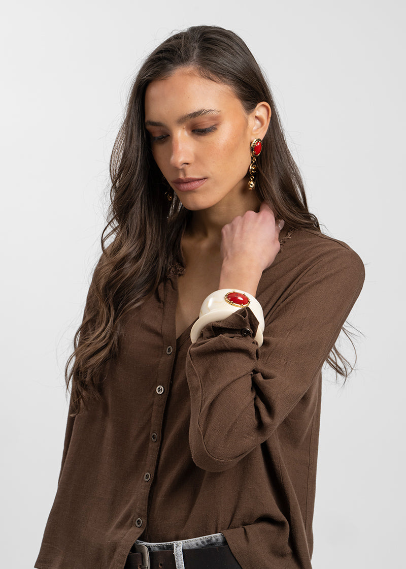 BLUSA ELENA café