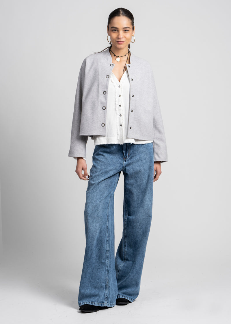 BLUSA SOLE Lino blanco