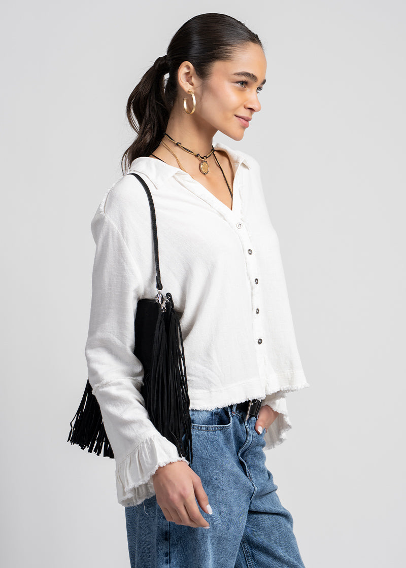 BLUSA SOLE Lino blanco