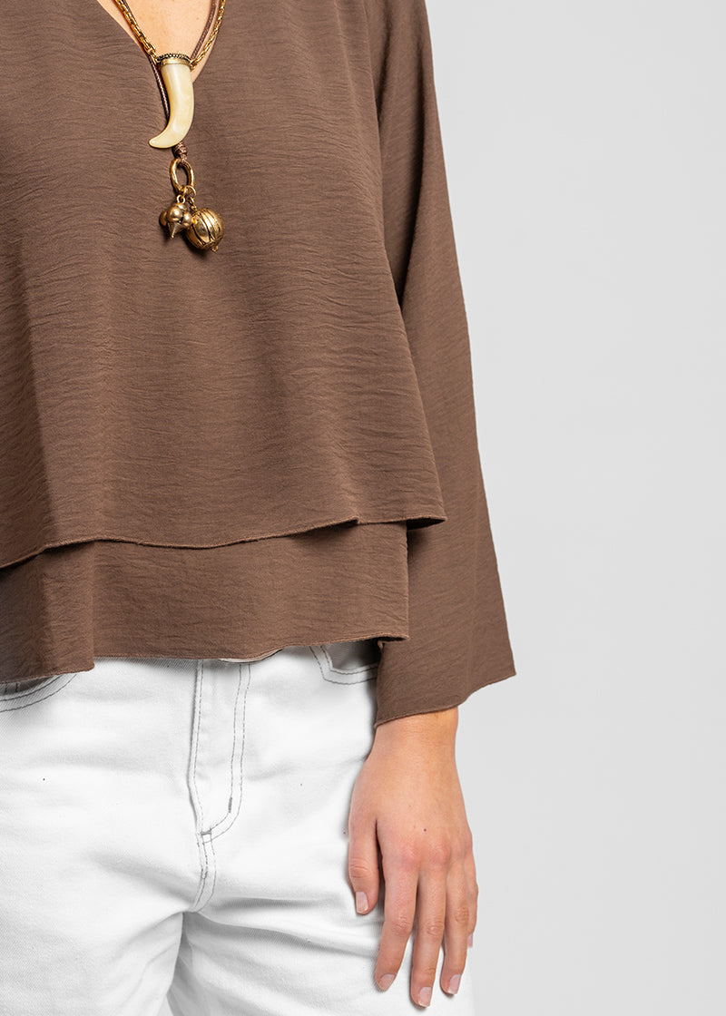 BLUSA ADRIANA café