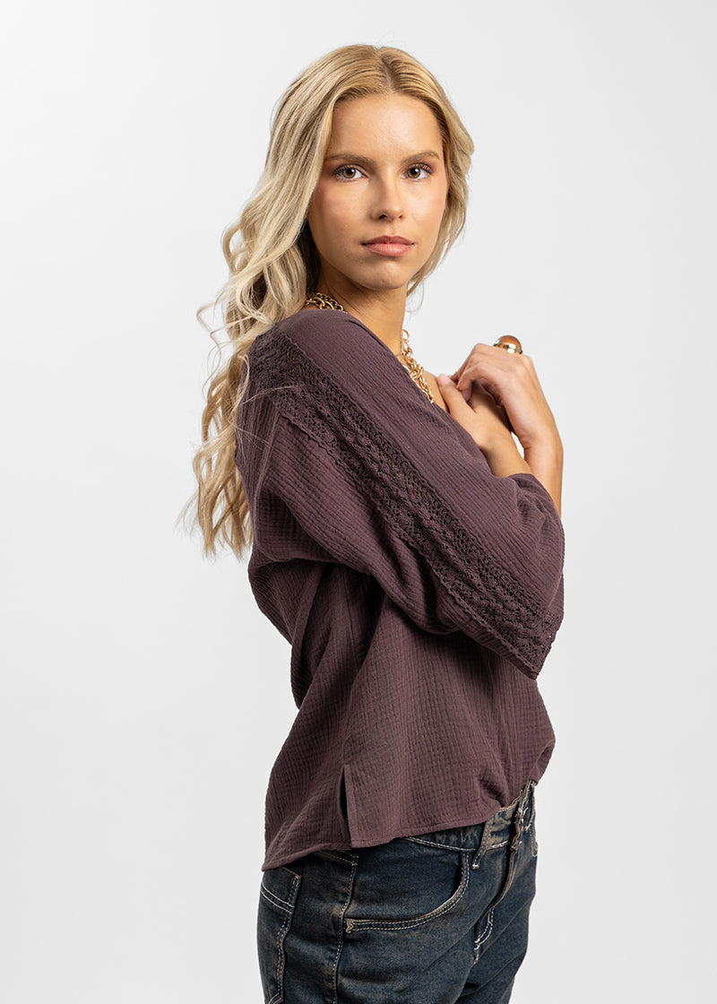 BLUSA AIDA chocolate