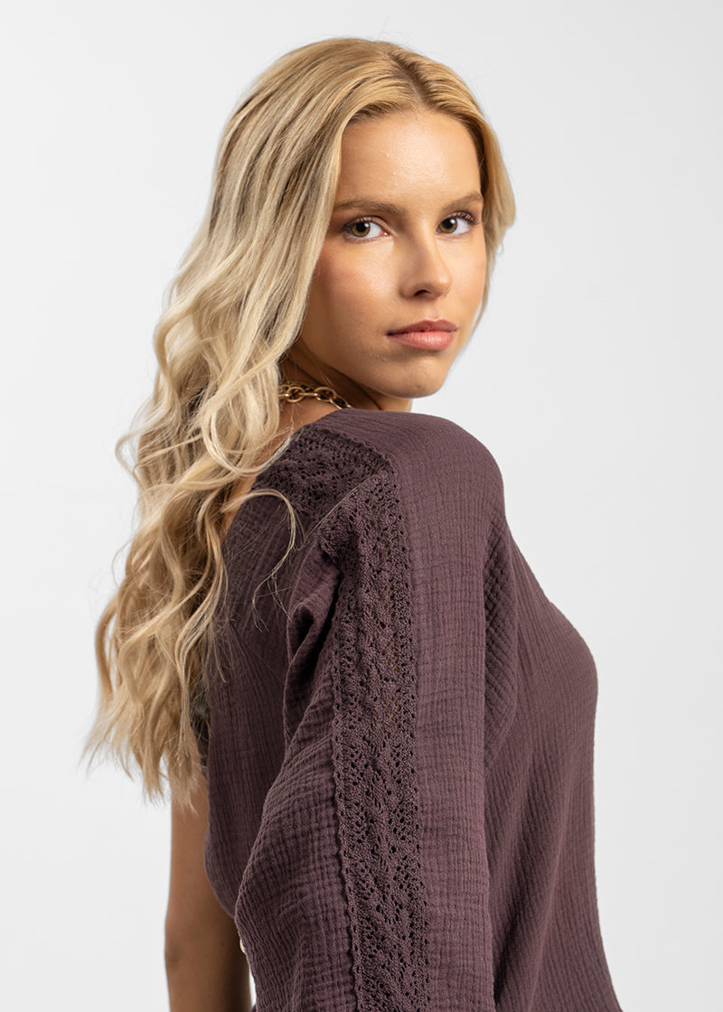 BLUSA AIDA chocolate