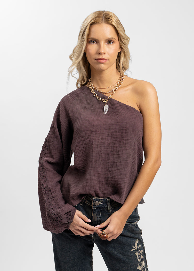 BLUSA AIDA chocolate