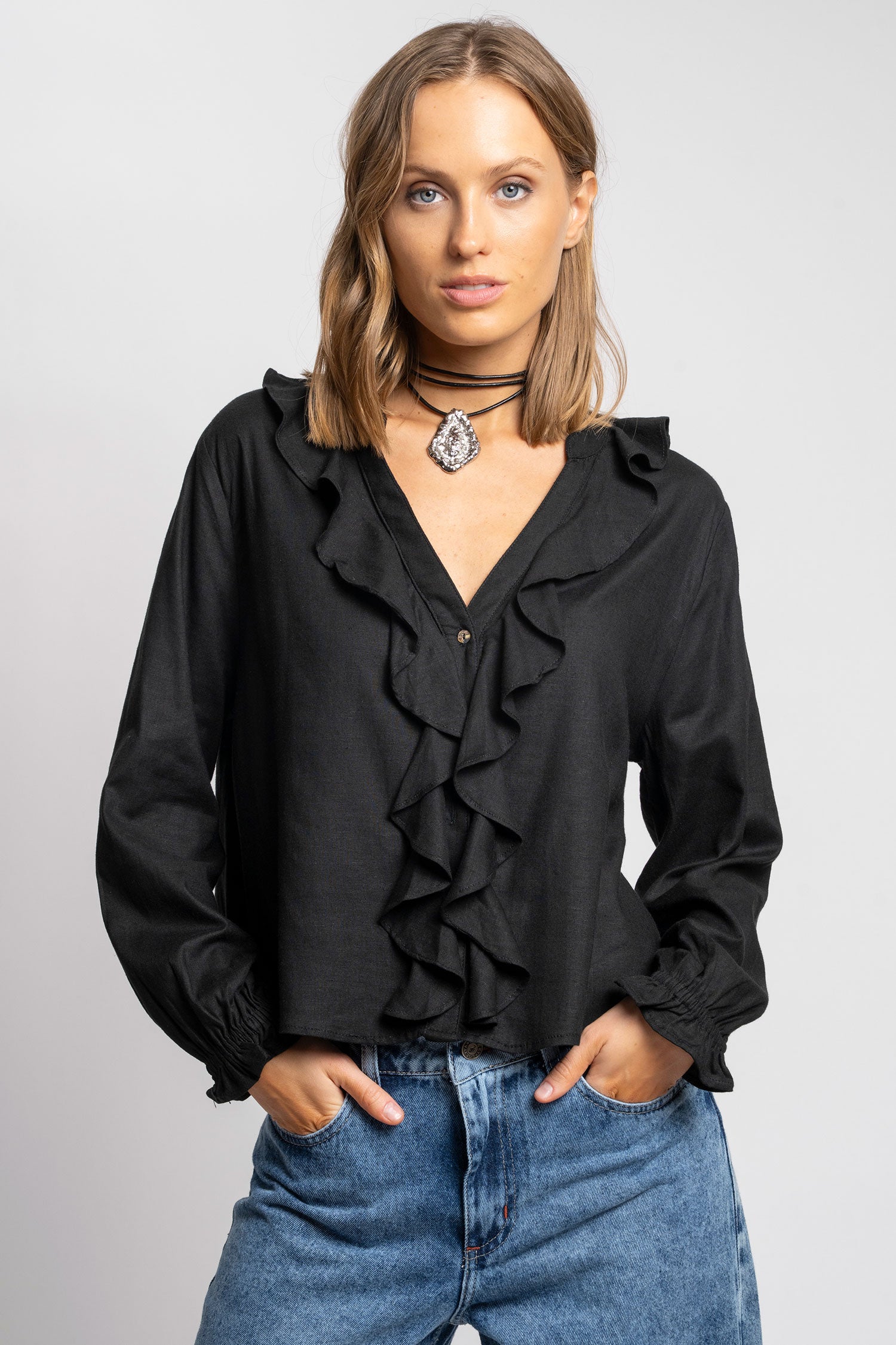 BLUSA ANTONIA negro