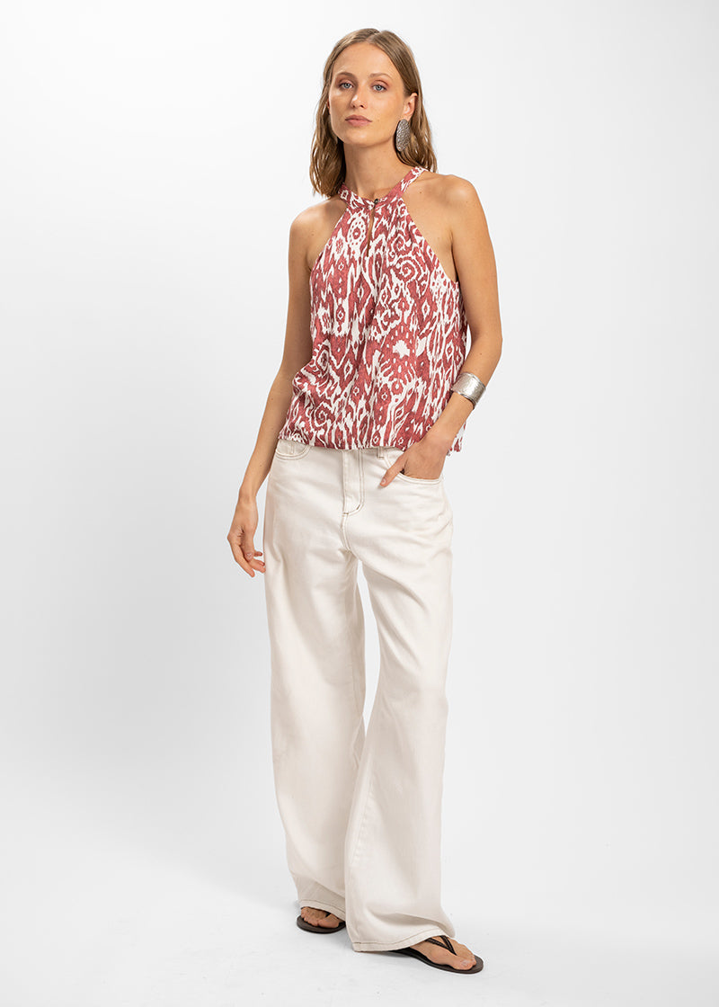 BLUSA JOSEFINA P burdeo/blanco