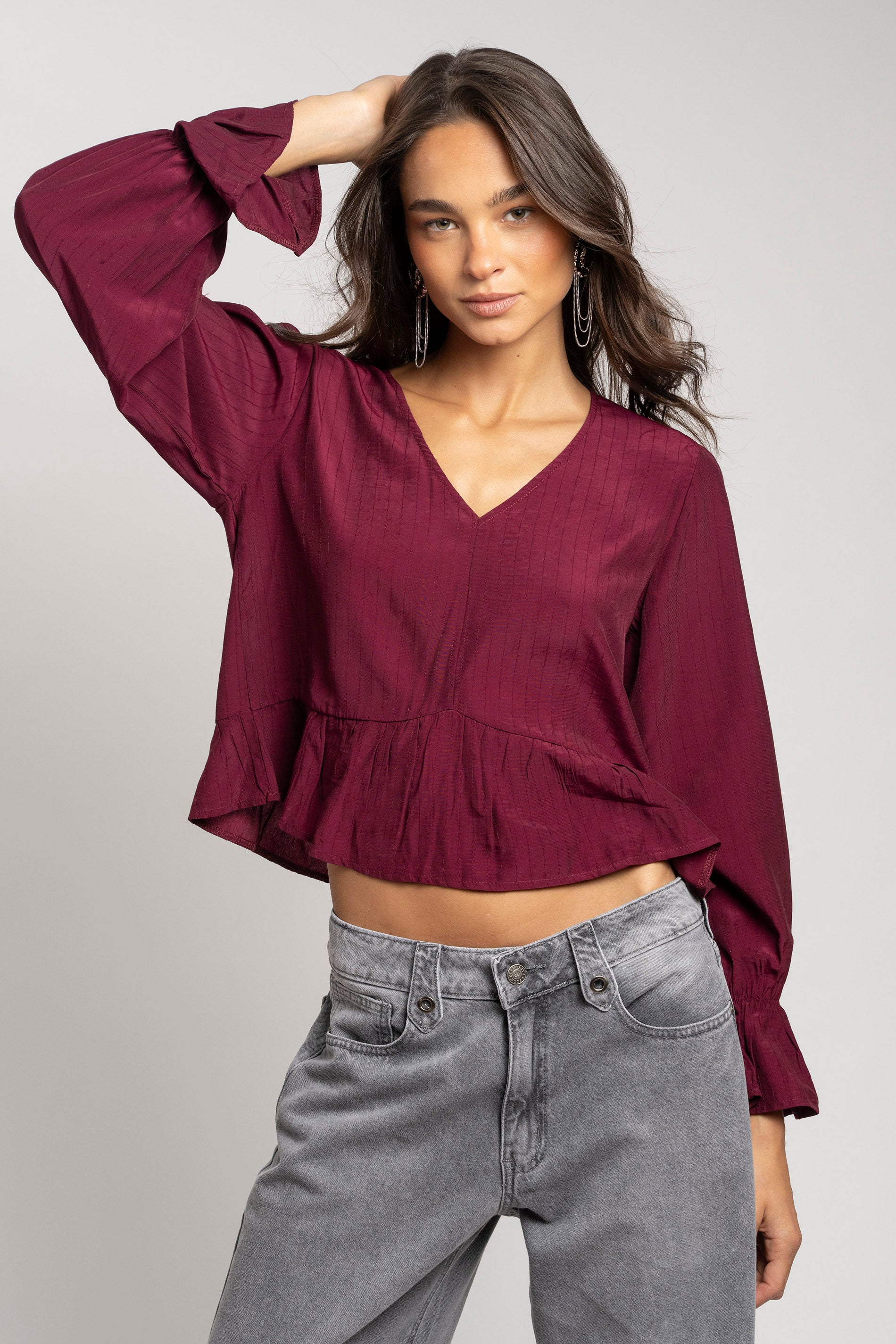 BLUSA MAEL burdeo
