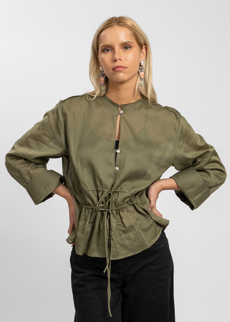 BLUSA MARIE verde militar