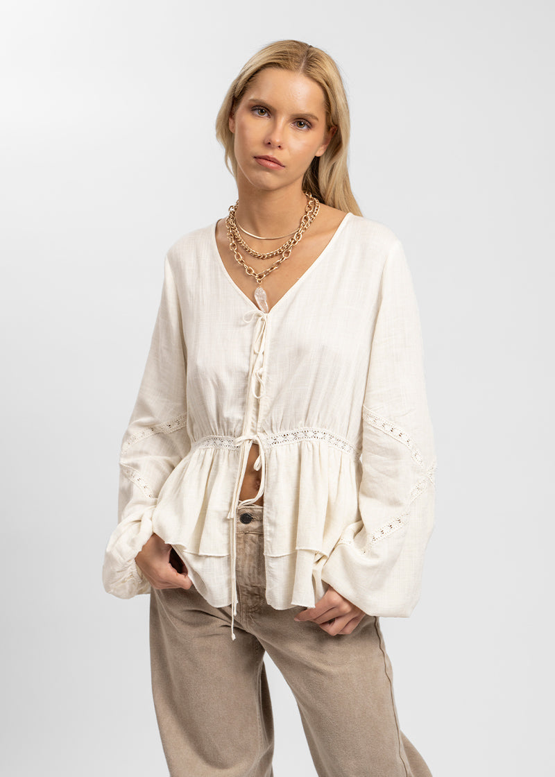 BLUSA VIOLETA blanco