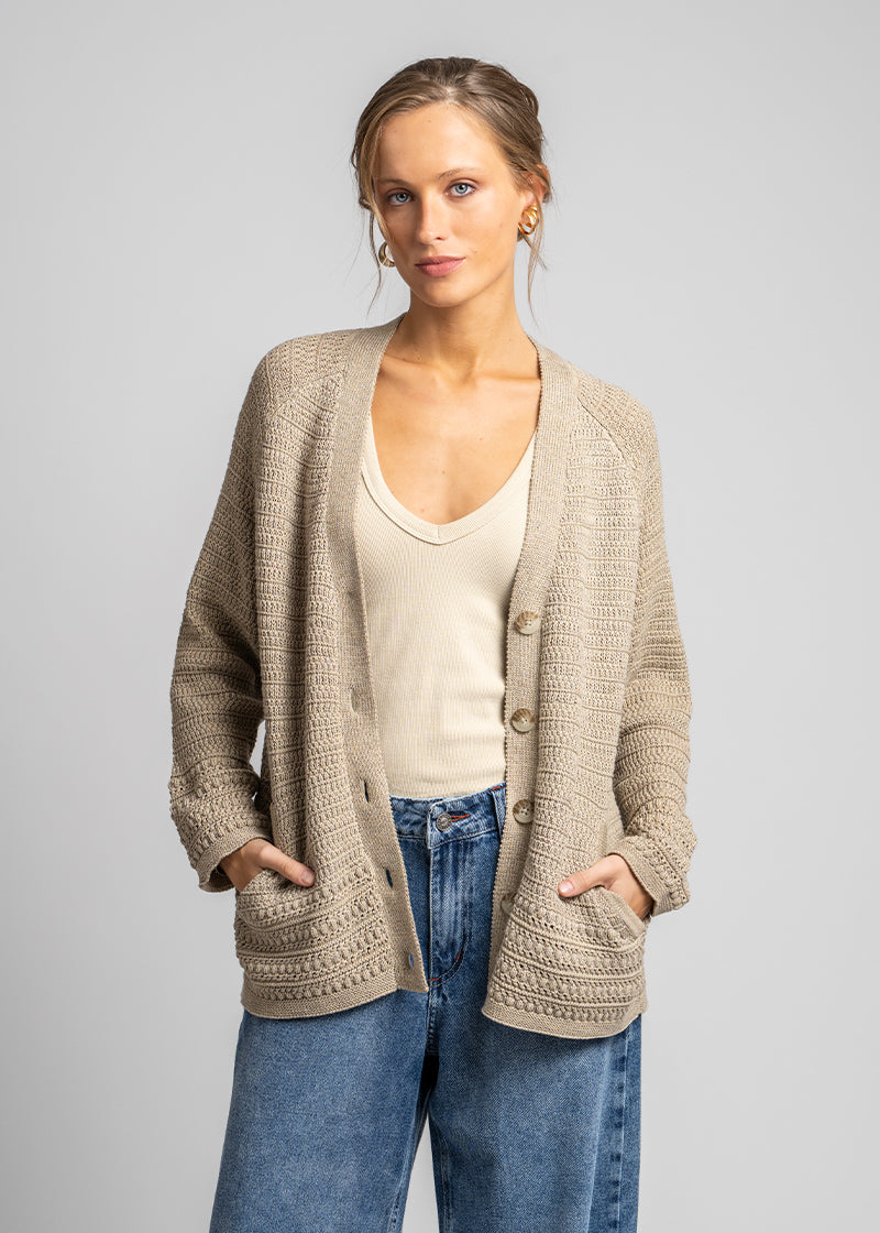 CHALECO CASCAS beige
