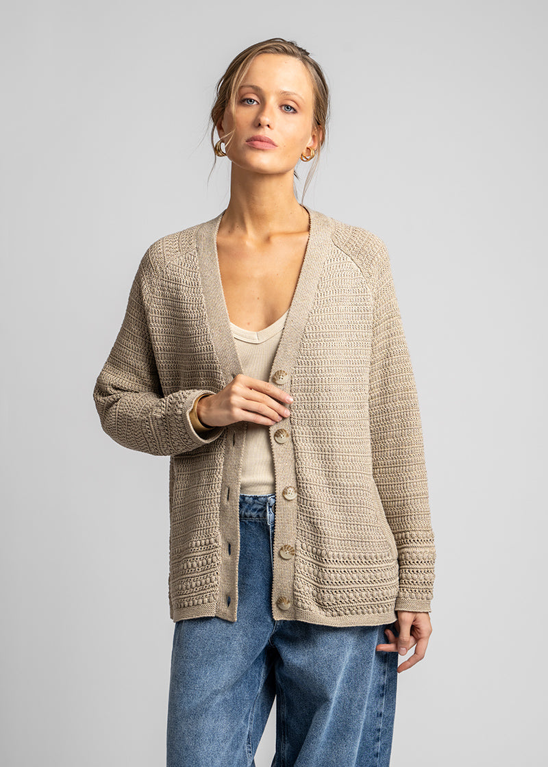 CHALECO CASCAS beige